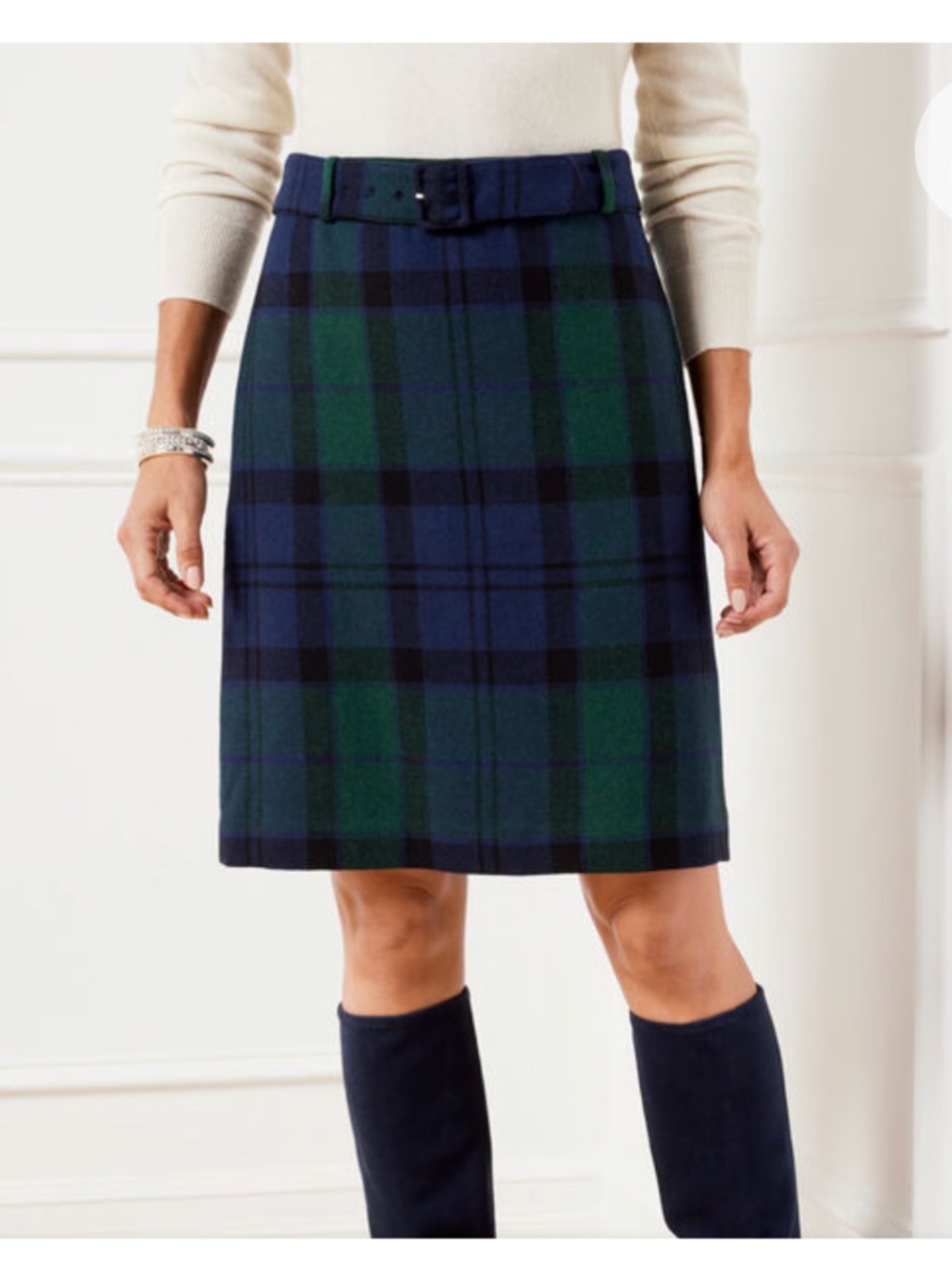 Like New Talbots Plaid Skirt